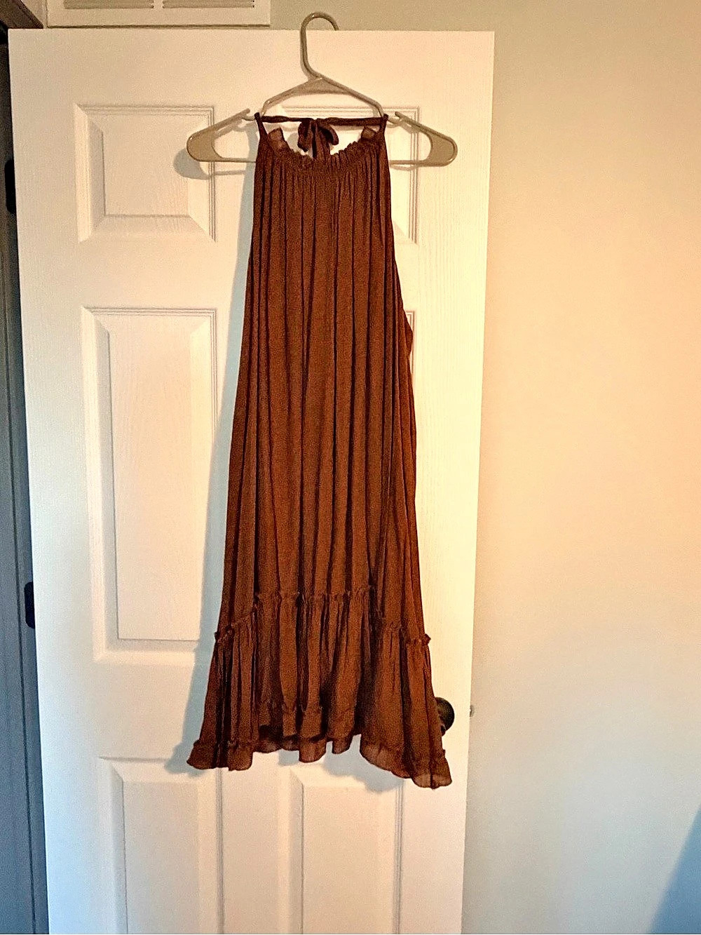 Signature by Robbie Bee Brown Maxi Dress Size XL Like New